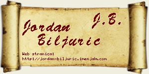 Jordan Biljurić vizit kartica